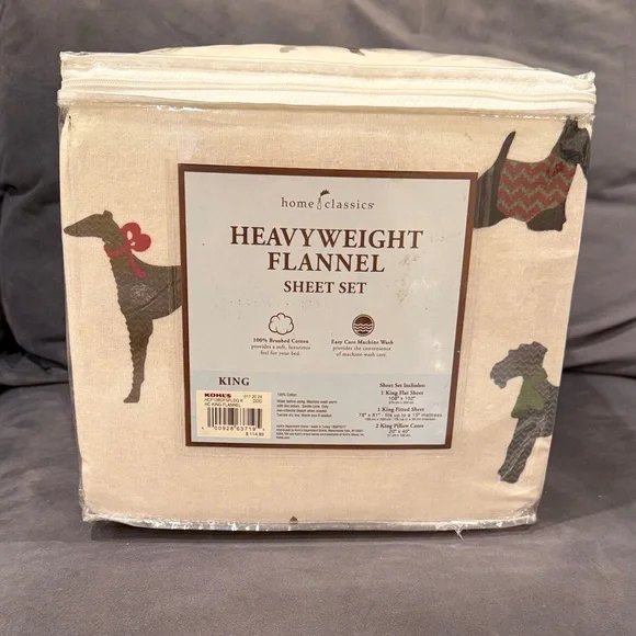 Home Classics Heavyweight Flannel Sheet Set - Picture 2 of 7